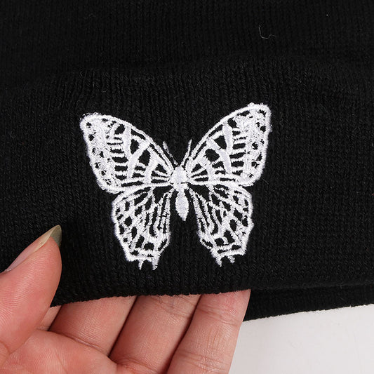 Halloween Ghost Claw Embroidery Knitted Pullover Wool Hat