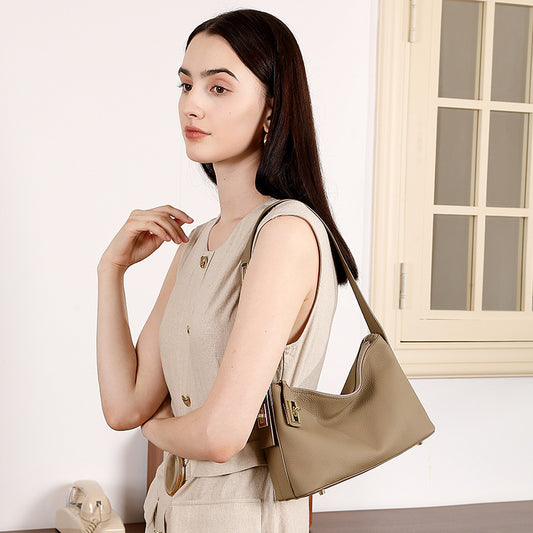 New Genuine Leather Commuter Dumpling Bag Commuter Advanced