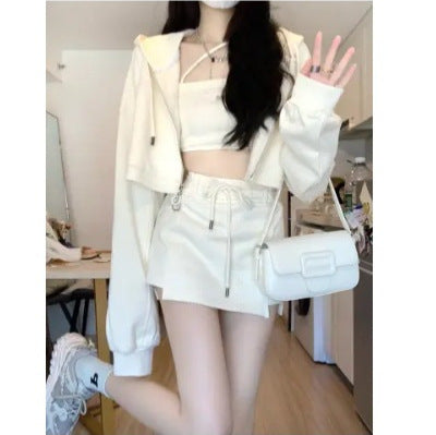 Salt-Style Socialite Hooded Skirt Set