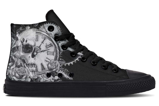 Men's And Women's Fashion Color Printing High-top Canvas Shoes