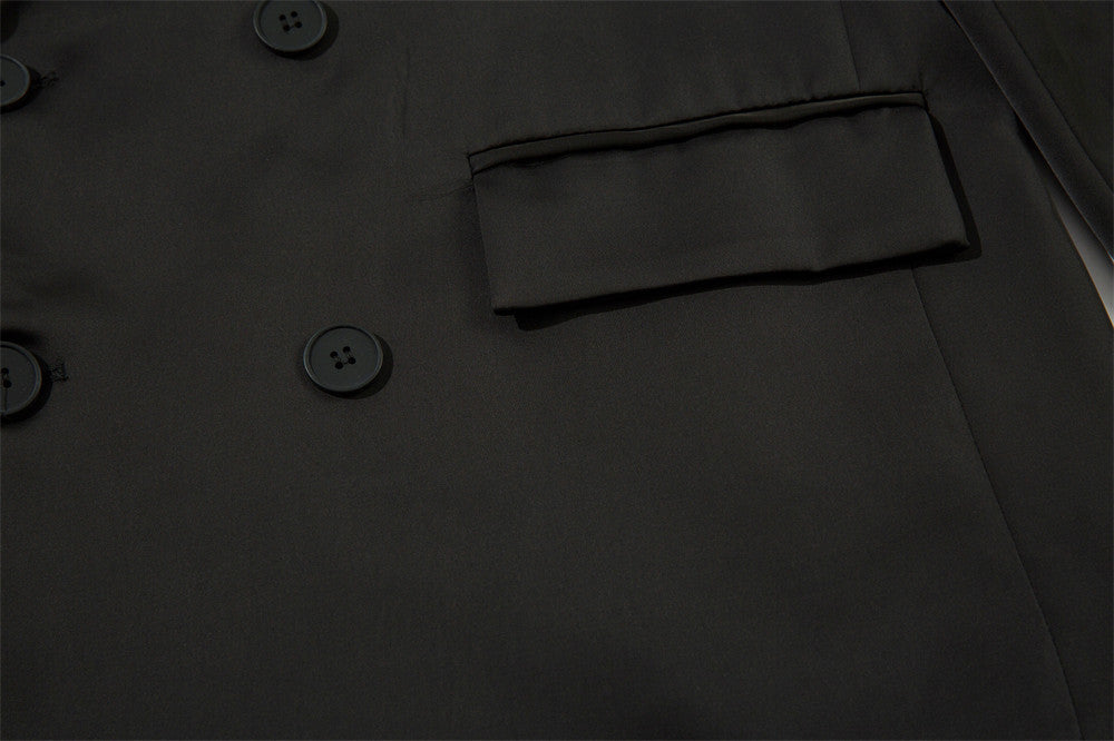 Men's Double Breasted Jag In The Midde Of Back Suit Jacket