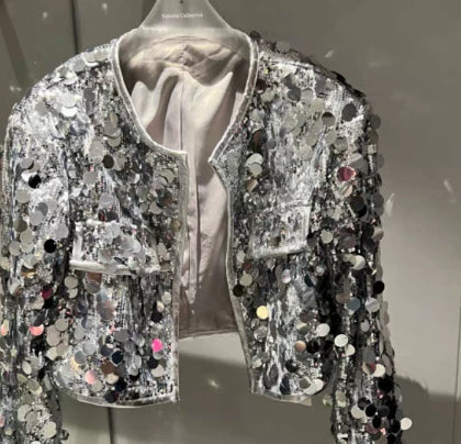 Sequined Coat Autumn Cool Wind Top For Women