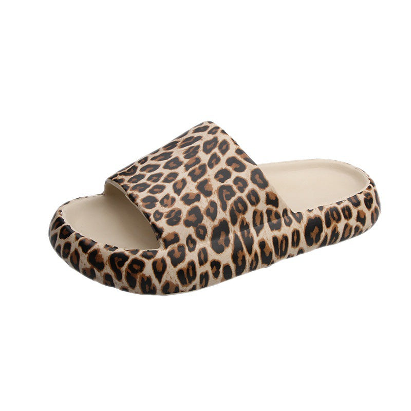 Leopardprint Tøfler Dame Blød Bund Skridsikker