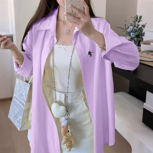 Casual Premium Striped Women's Long-sleeved Shirt
