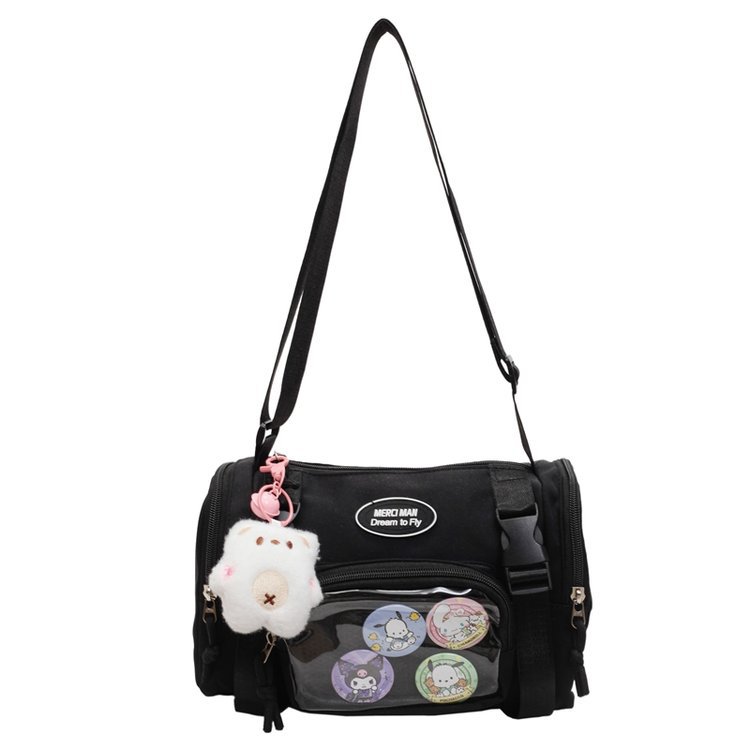 Preppy Style Cute Transparent Crossbody Bag