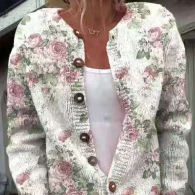 Autumn And Winter Popular Loose 3D Printed Sweater