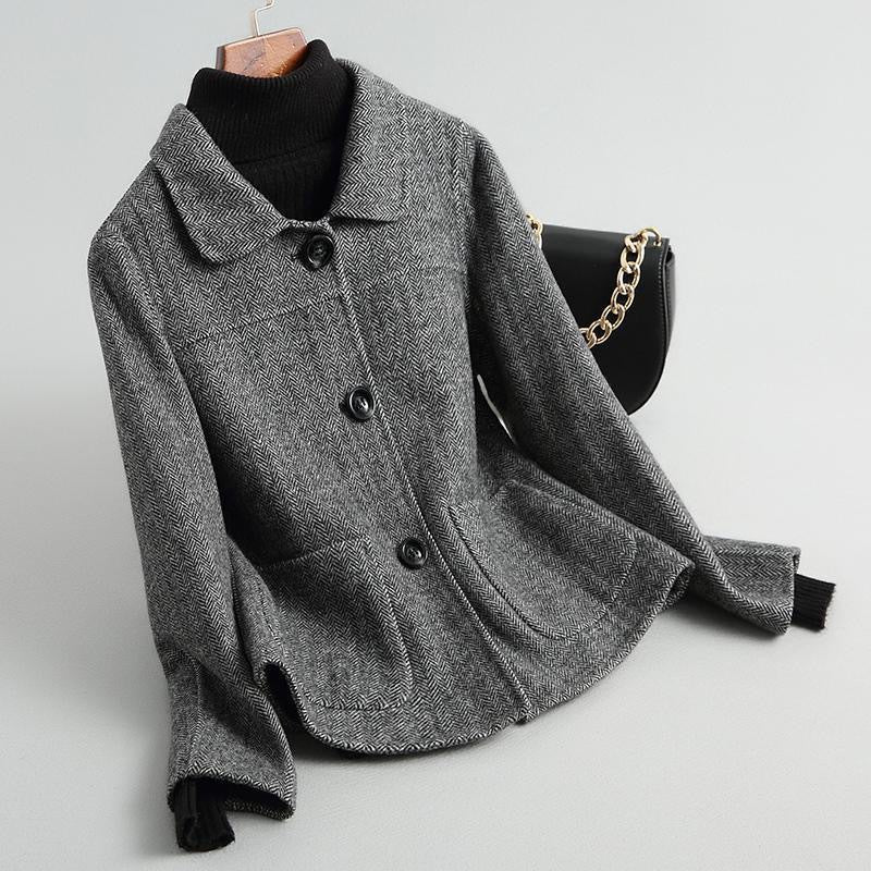 New Literary Retro Korean Short Woolen Coat