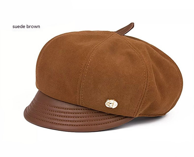 Women's Japanese Style All-matching Casual Sheepskin Beret