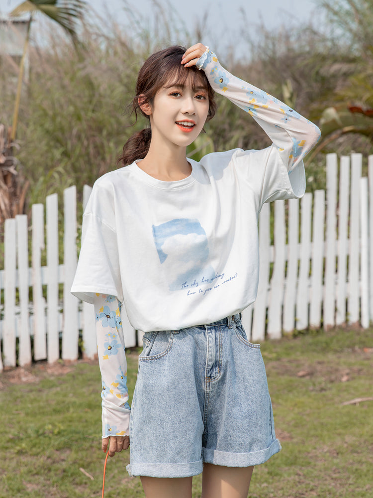 Women's Fashion All-match Small Short Sleeve T-shirt