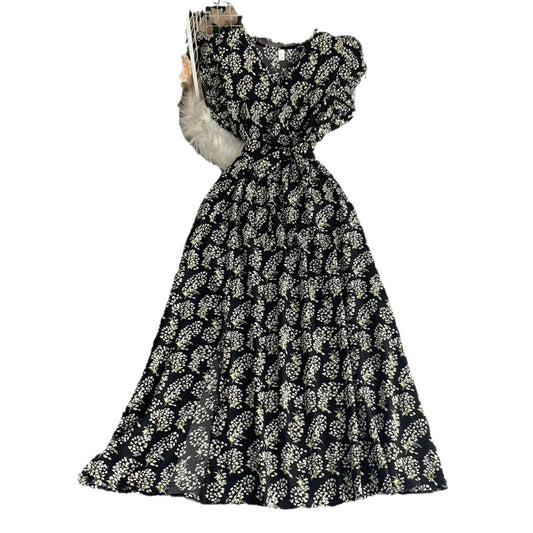 V-neck Dress With A Clever Strategically Designed Silhouette