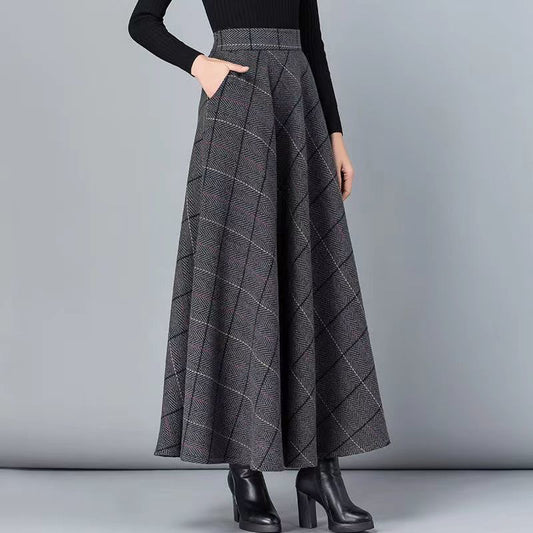 Printed Skirt Women's High-end Line Skirt Floral