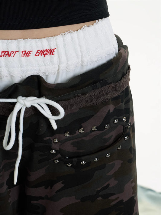 High Street Striped Casual Sports Pants Female