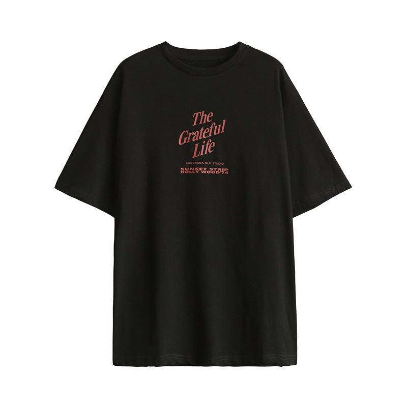 Afslappet Alsidig Retro Kortærmet T-shirt
