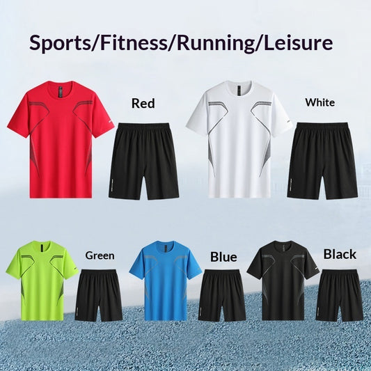 Fitness Training Apparel Ice Silk Summer Casual Set