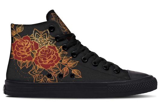 Men's And Women's Fashion Color Printing High-top Canvas Shoes