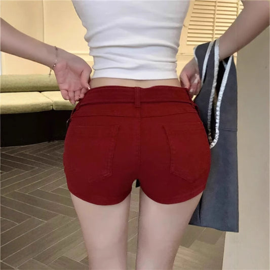 Spicy Girl Denim Shorts American-style Low-rise