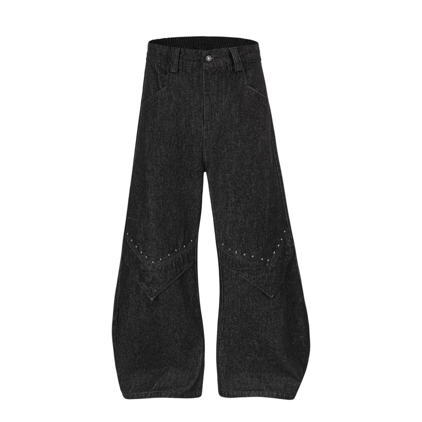 European And American Style Spring And Autumn American High Street Cleanfit Design Rivet Jeans