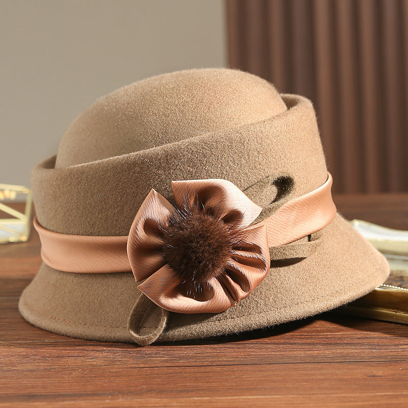 Retro Wool Top Women's Woolen Felt Hat
