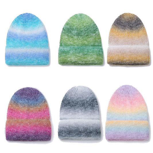 Gradient Yarn Hat Women's Fashion Knitted Hat