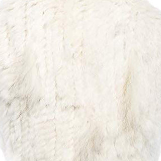 Rabbit Fur Woven Fur Triangle Shawl