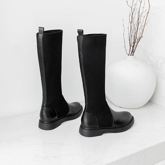 Knitted Elastic Stocking Boots Women Net Celebrity Ins All-match Boots