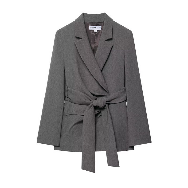 With Padded Shoulder Belt Suit Jacket Bloomers Suit