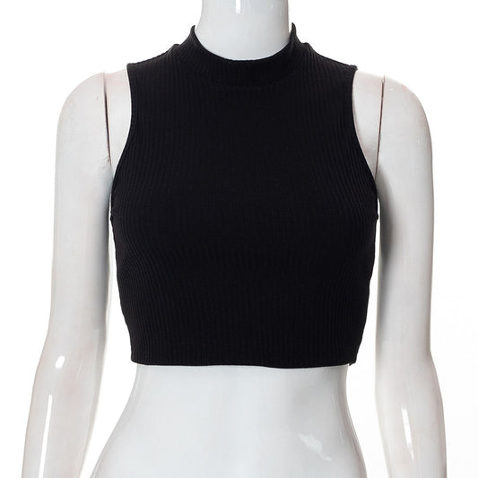 Sleeveless Lace-up Open Navel Open Back European And American Women's Top