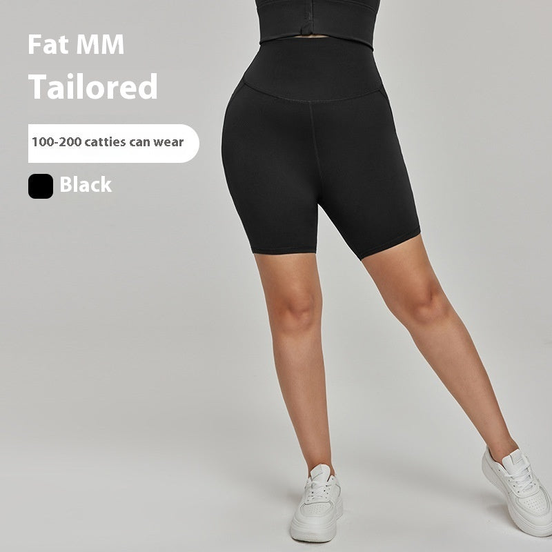Light Plastic Yoga Shorts High Waist Tight 7A Antibacterial