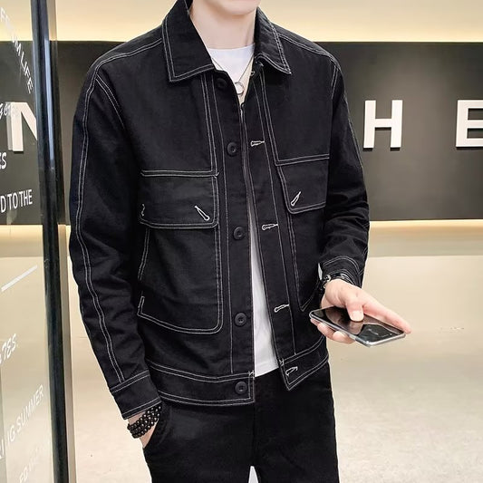 Workwear Loose Trendy Denim Men's Jacket