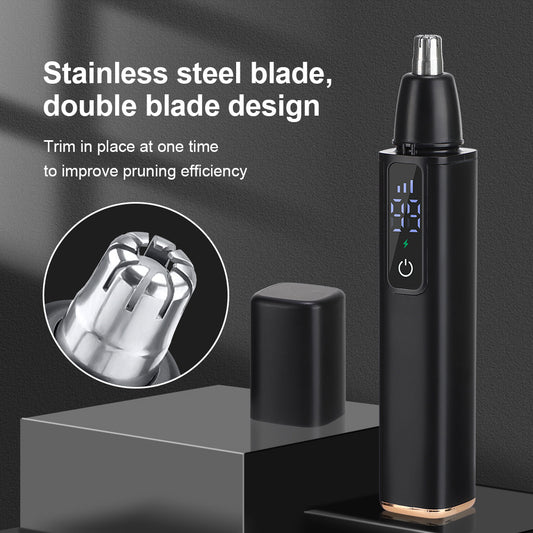 Men's Digital Display Three-gear Adjustment Electric Nose Hair Trimmer