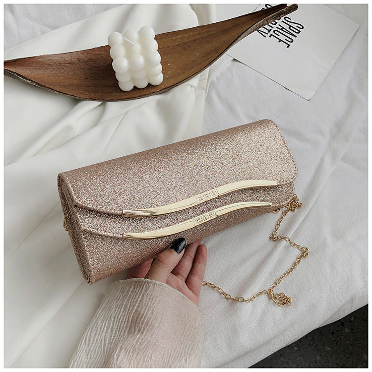 Simple Texture Chain Shoulder Messenger Bag