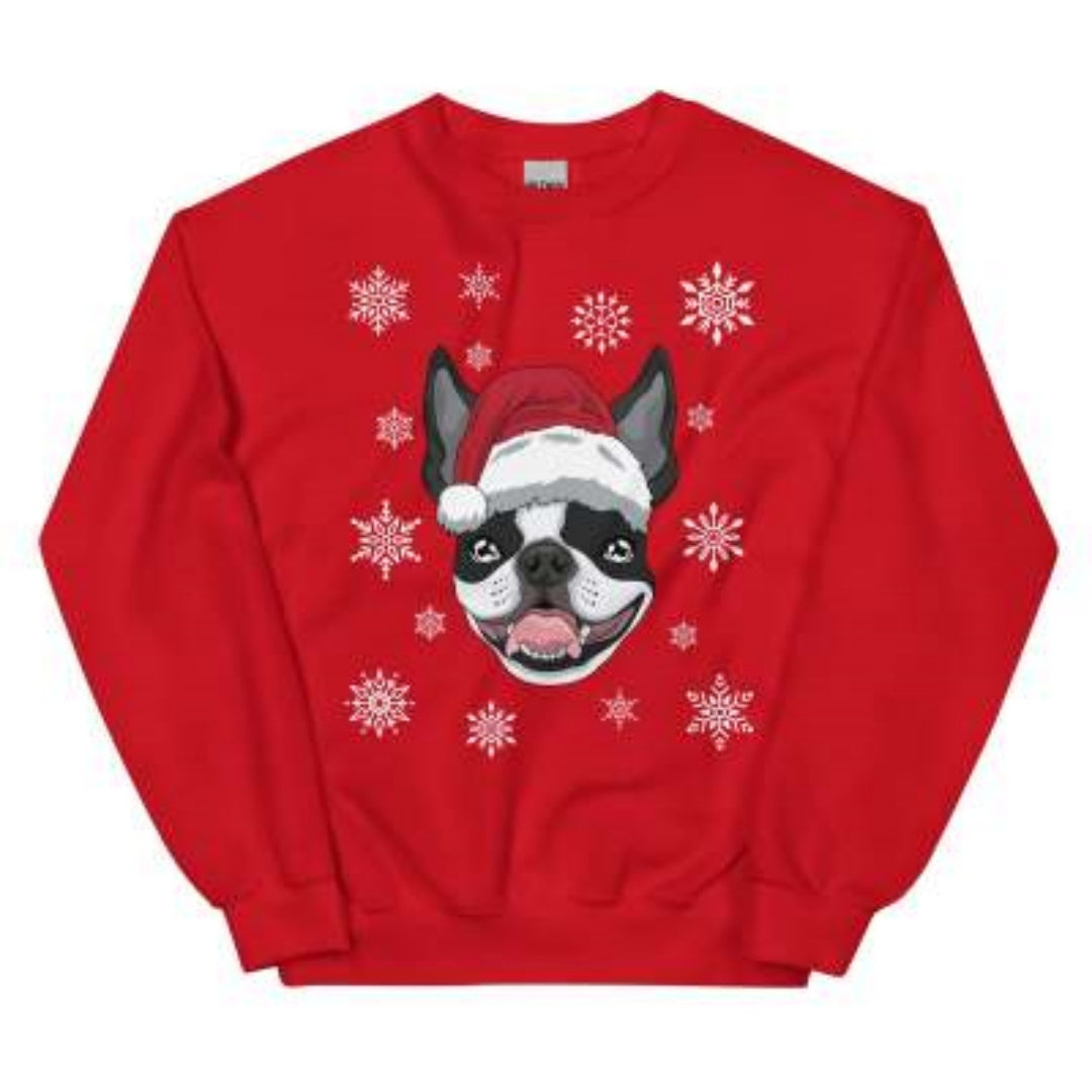 Julefilms-Boston Terrier-sweatshirt