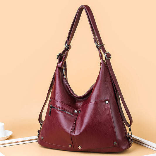 Autumn And Winter New Women's Portable Shoulder Crossbody Soft Surface Large Capacity Bag