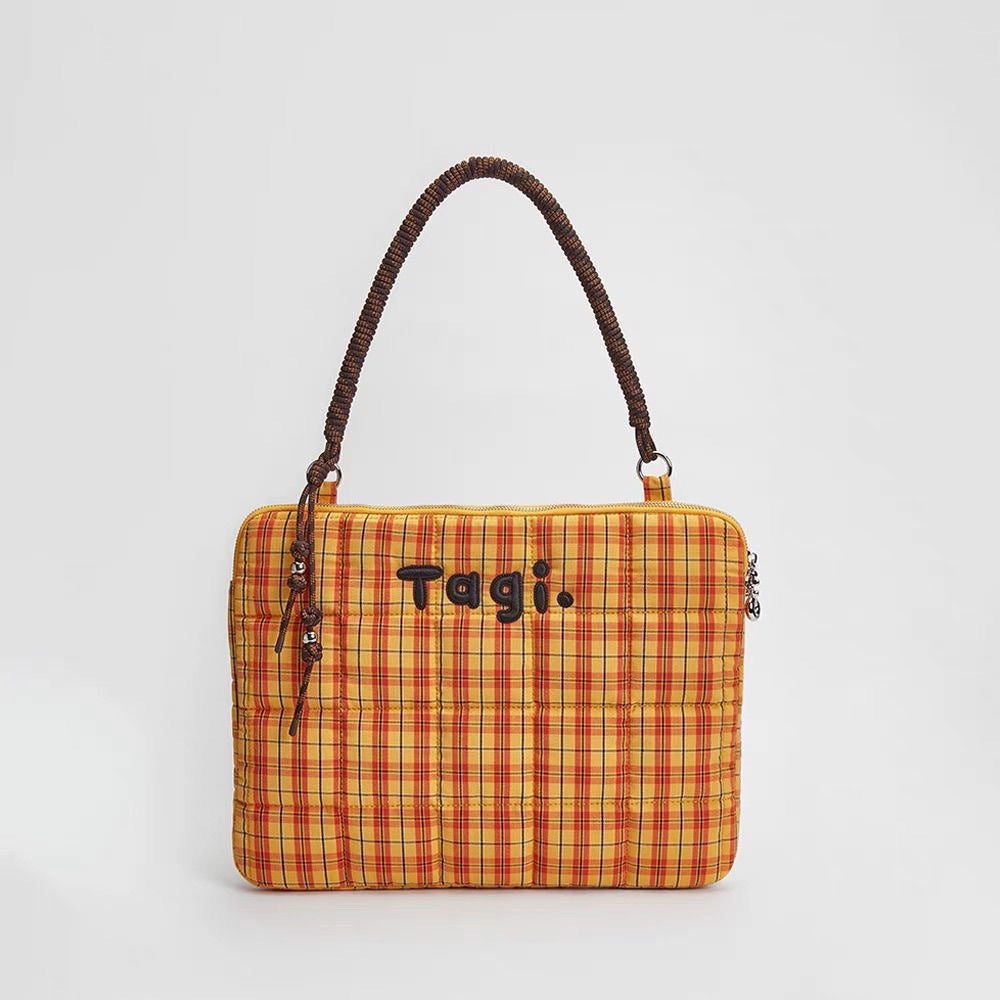 Plaid Tote One Shoulder Laptop