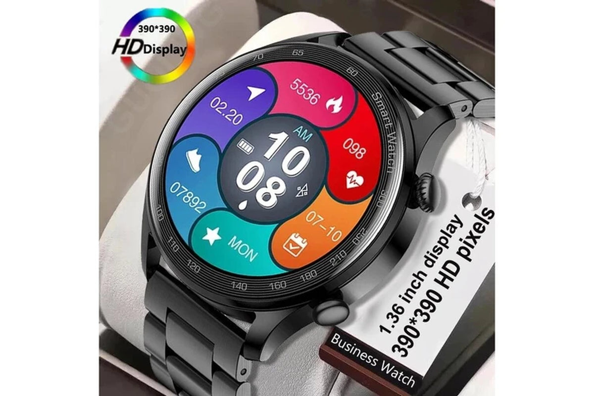 New Bluetooth Call Smart Watch Men Waterproof Sport Smart Bracelet 390*390 HD Pixel Display Lady Smartwatch Fitness Tracker - Yellow