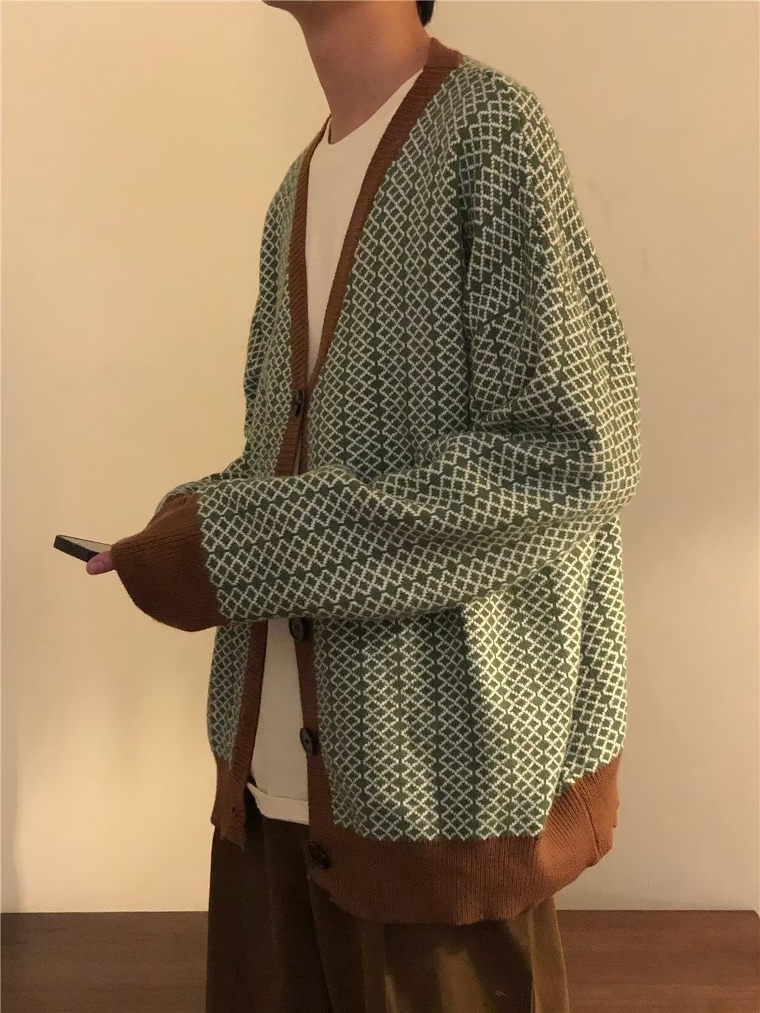 Tide Coffee Vintage Knitted Cardigan Vest