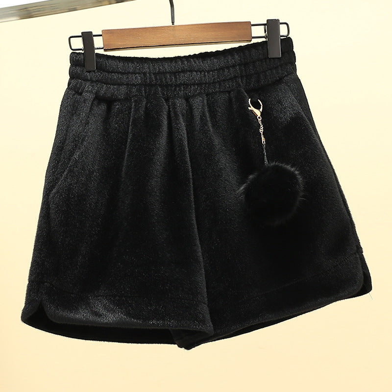 Women's Versatile Loose Thick Warm Wide-leg Pants