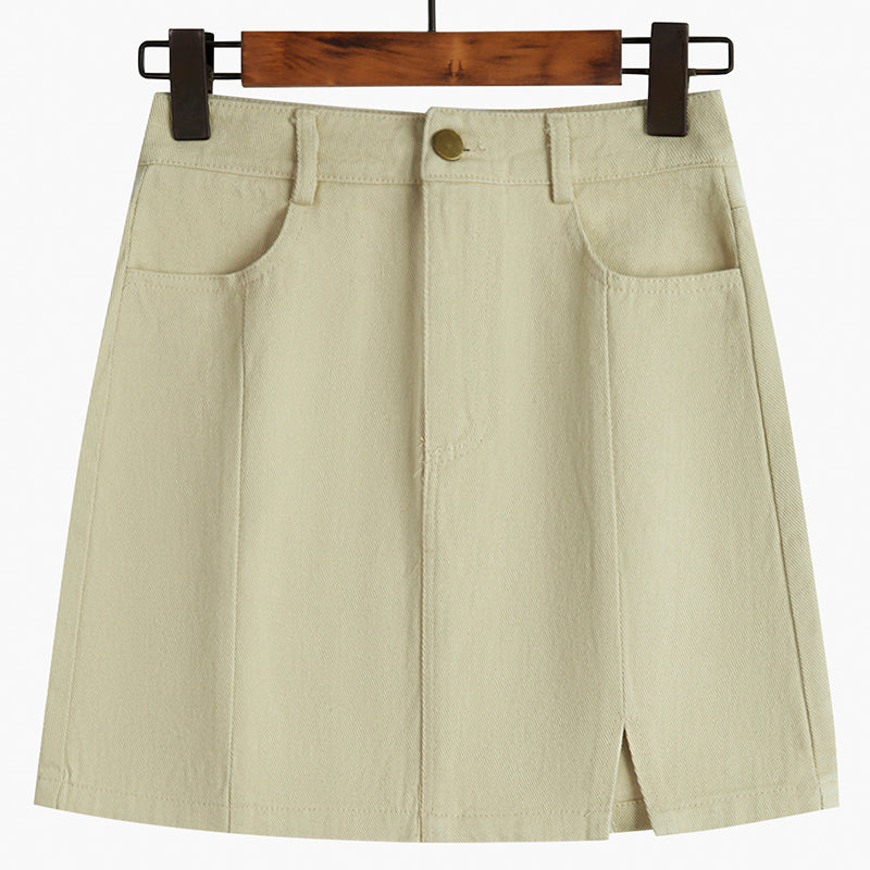 Split Skirt Female High Waist Thin And Irregular In Spring