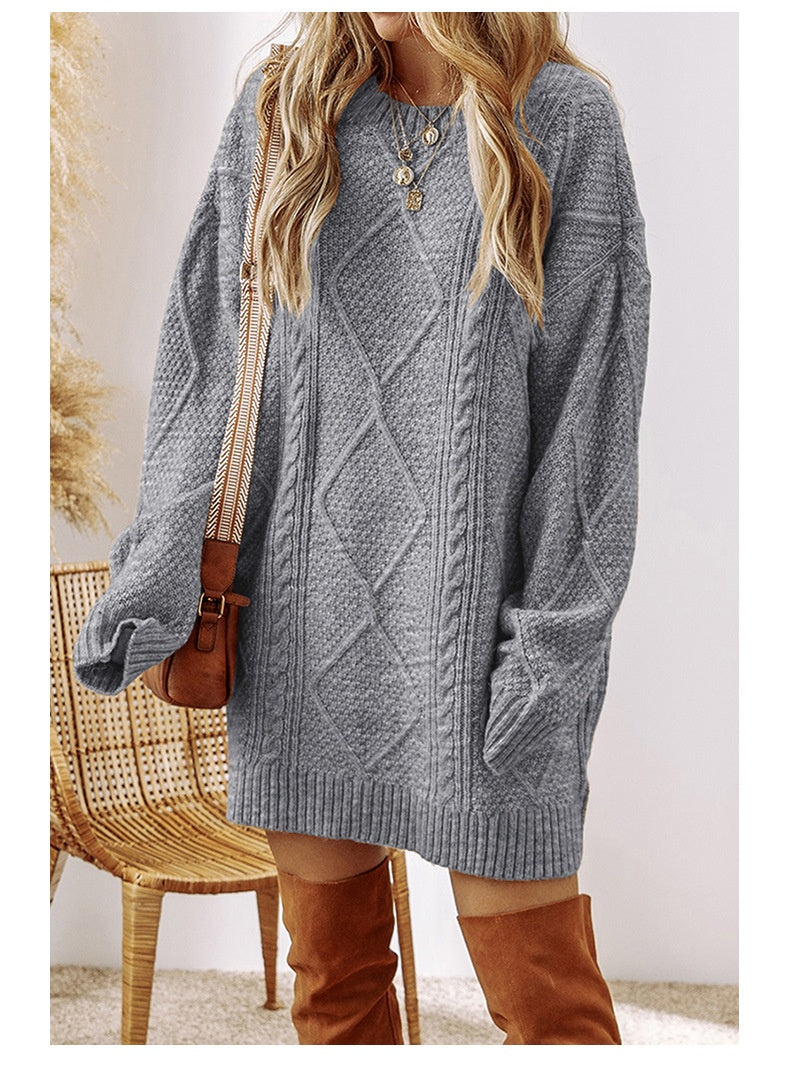 Winter New Loose And Lazy Style Dress Sweater