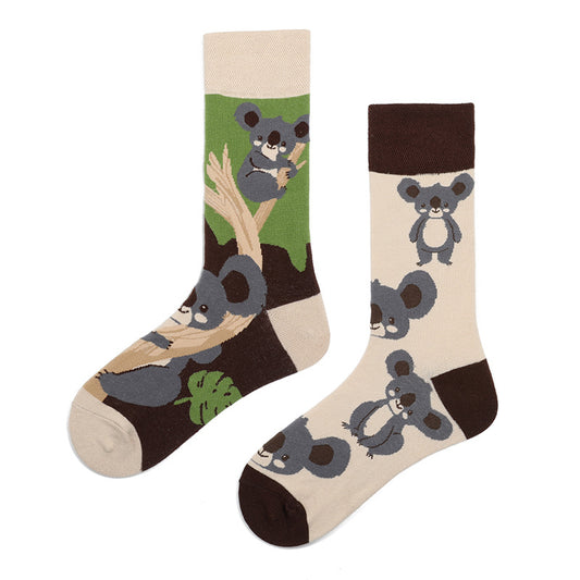 Animal Pattern Puppy Cat AB Asymmetric Mandarin Duck