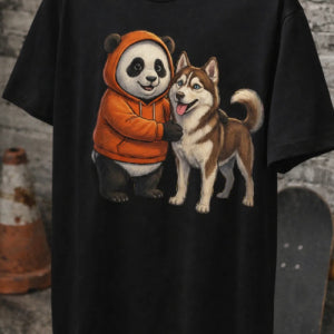 Summer Loose Short Sleeves T-shirt Men's And Women's Round Neck