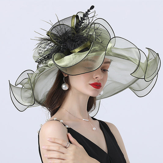 Women's Personality Big Eaves Street Shooting Flower Sun Hat