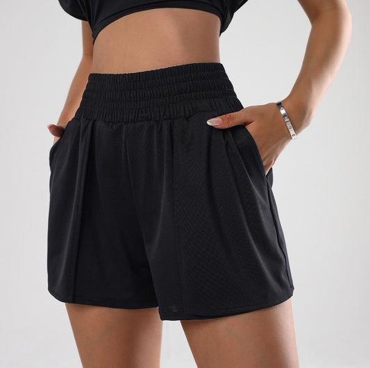 Summer Exercise Shorts Outer Wear High Waist Fat Cover