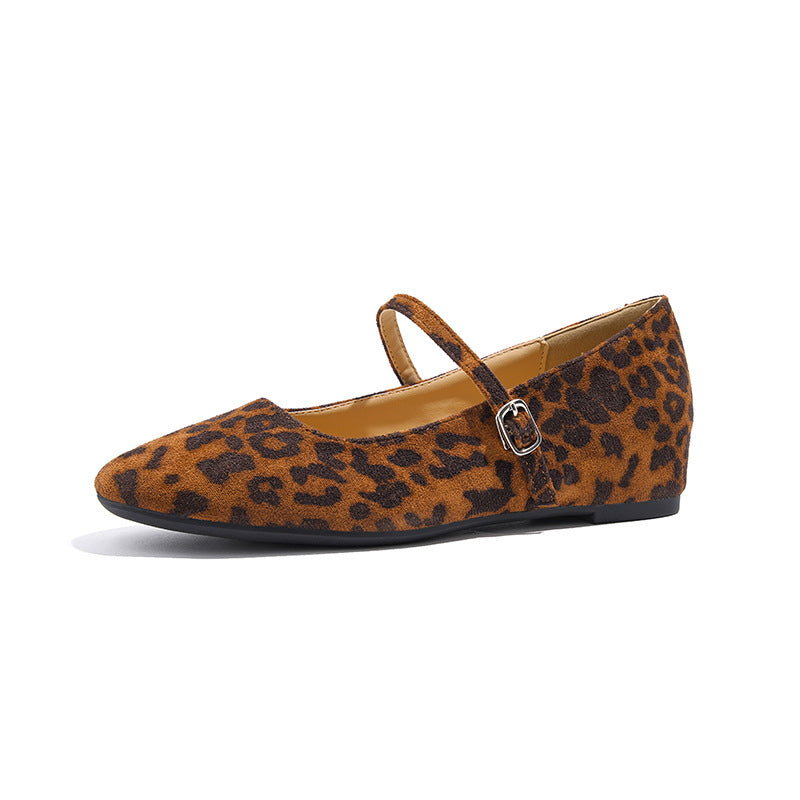 French-style Square-toe Mary Jane Shoes With A Hidden Heel