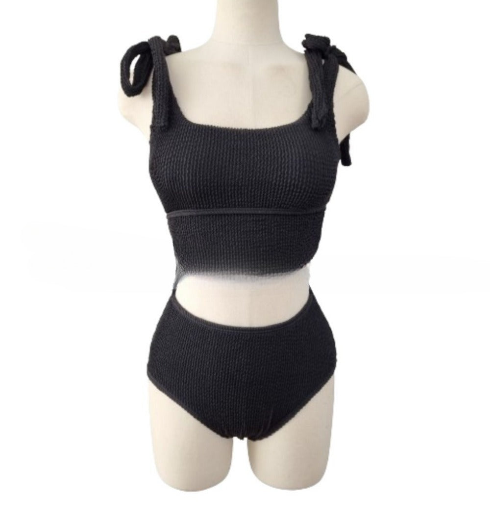 New Bikini Solid Color Ins Style Women's Bikini Split High-grade Swimsuit