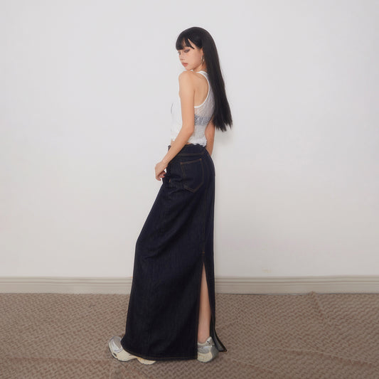 Summer New Arrival American-Style Retro High-Waist Straight Pencil Skirt