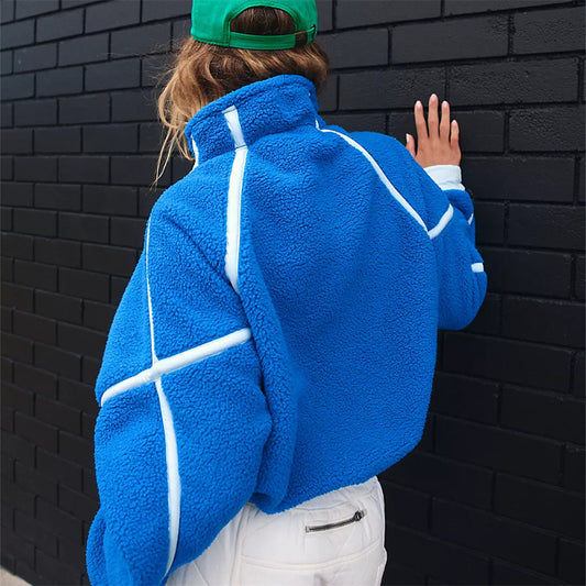 Enkel ensfarvet afslappet sweater, slankende og moderigtig top