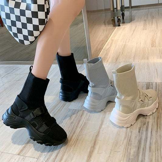 Women's Casual Elastic Functional Socks And Boots