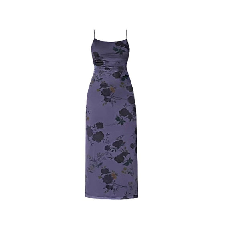Elegant French Floral Summer Dress For Women