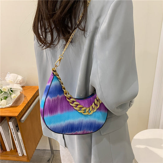Casual Fashion Contrast Chain Tote Bag